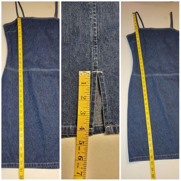 Faded Glory Y2K Denim Tank Midi Dress Women's Medium 8 / 10 Blue Jean - Picture 10 of 10